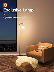 addlon LED Floor Lamp, with Matte White Hanging