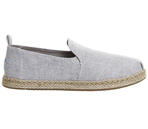 drizzle grey slub chambray women's espadrilles