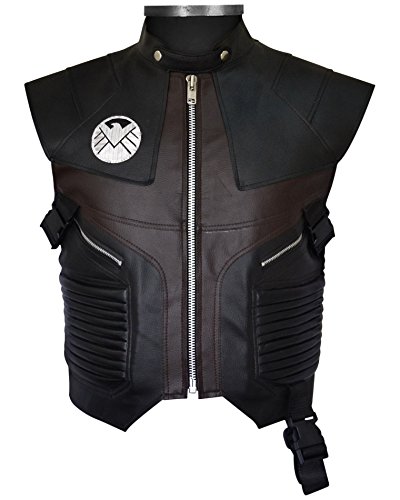 Brown and Black Combination Hawker Leather VestBest Seller