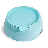 Martha Stewart Melamine Stainless Steel Pet Bowl Set with Lid, Blue, 5 fl. oz.