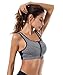 Sports Bras, Shinymod Front Zipper Compression High Impact Fitness Sports Bra