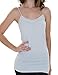 4 Pack Caramel Cantina Juniors Long Length Basic Cami (Large, Black/Charcoal/Mhg/Hg)