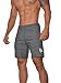 YoungLA Men's Yoga Running Shorts w/Zipper Pockets Grey Large