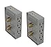2pc ALAZCO Side Entry 6-Way Electrical Socket Outlet Splitter In-Wall Tap Adapter Behind Furniture Desk Small Spaces Travel