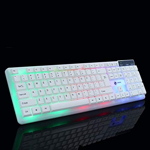 WUYAOCHUN Wired Keyboard, Game Light Keyboard Suspension Waterproof Computer Notebook Home USB Keyboard (Color : A)