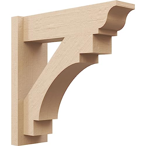 Ekena Millwork 6"W x 12"D x 16"H Merced Traditional Rough Cedar Woodgrain Timbe…