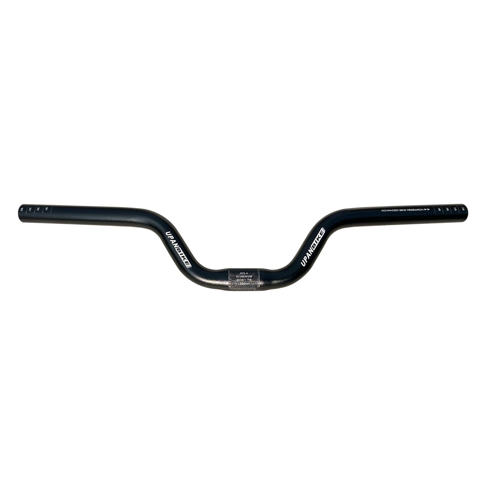 UPANBIKE Bike Handlebar 25.4mm 520mm Aluminum Alloy Riser Bar Rise 80mm for Fixed Gear Bike Bicycle(Black)