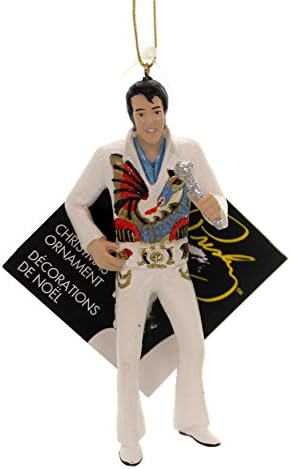 Holiday Ornaments ELVIS ORNAMENT Polyresin The King Elvis Presley Ep2171 White