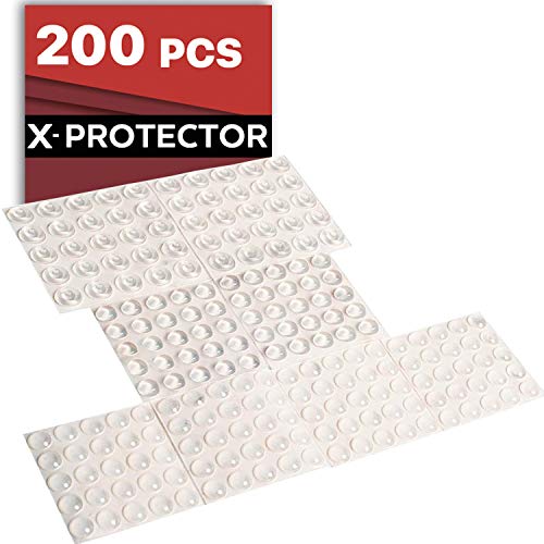X-PROTECTOR Premium 200 pcs Sound Dampening Rubber Pad Bumpers & Furniture Bumpers All Shapes! Best Clear Noise-Dampening Bumpers! - Thumbnail 7