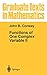 Functions of One Complex Variable II (Graduate Texts in Mathematics, Vol. 159) (Graduate Texts in Mathematics, 159)