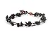 Mary Grace Design MGD, Black Onyx Color Bead Anklet. Beautiful 26 Centimeters Handmade Stone Anklet Made from wax cord. Fashion Jewelry for Women, Teens and Girls., JB-0116A