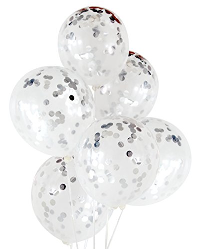 Silver Foil Party Decoration Confetti Balloon (Thickened 12