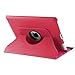 eForCity 360-degree Swivel Leather Case Compatible with Apple® iPad® 2 / iPad® 3rd Gen / The new iPad® / iPad® with Retina display / iPad® 4, Hot Pink