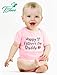 Tstars Happy Father's Day Daddy-First Father's Day Bodysuit-Gift for New Dad-Newborn Infant Outfit Boy or Girl Size 3M-24M 6M Pink