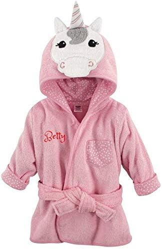 Personalized Baby Bathrobe -Custom Monogram/Name Embroidered Gift/Present /Infant/Baby Shower or Birth Baby Robe & Bathrobe (Terry Unicorn)