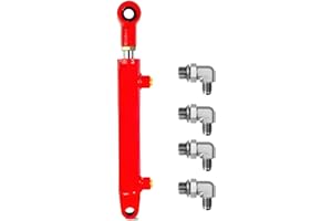 RHKING 1.5x10 Hydraulic Cylinder 2 Ton Double Acting Welded Hydraulic Cylinder 1.5" Bore x 10" Stroke with 3/8" JIC 37°(9/16"-18 Thread) Hydraulic End Connectors Maximum Thrust Force 4410lbs