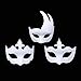 Outgeek DIY White Mask, 6 Pcs Paintable Paper Mask Plain White Mask for Adult Kids Mardi Gras Halloween Party Costume Women