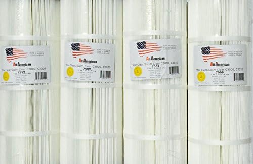 Hayward CX570XRE, Star Clear/Swim Clear C3000 C3020, Unicel C-7477, Pleatco PA75SV, Aladdin 17509, Filbur FC1260, StaRite PRC75, OEM 252000175S ALL AMERICAN Swimming Pool Filter Cartridges 4 pack