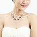Glamorousky Elegant Rose Necklace with Purple Austrian Element Crystals