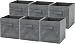 6 Pack - SimpleHouseware Foldable Cube Storage Bin, Dark Grey primary
