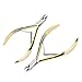FANTCEN Cuticle Nipper 1/2 Jaw Cuticle Remover Double Spring Golden Cuticle Clipper Stainless Steel Trimmer Cutter Scissor for Manicure DIY Nail Care Set of 2