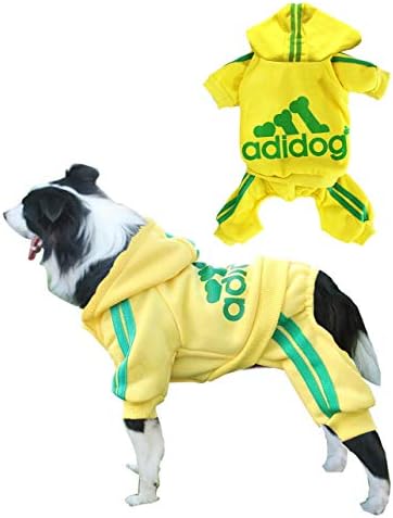 Rdc Pet Adidog Dog Hoodies, Dog Sweater, 4 Legs Jumpsuit Warm Sweat Shirt, Cotton Jacket Coat for Small Dog Medium Dog Large Dog