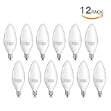 SHINE HAI Candelabra LED Bulbs 40W Equivalent, 5000K Daylight White Decorative Candle Light Bulb E12 Base, B11 Led Light Bulbs, UL-Listed, 120V, 3 Years Warranty, Pack of 12