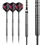 Red Dragon Tempest Ringed 26g - Tungsten Darts Set with Flights and Stems