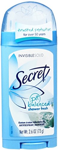 Secret Original Shower Fresh Scent Women's Invisible Solid pH Balanced Antiperspirant & Deodorant 2.6 Oz (Pack of 3)