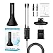 [2019 Upgraded Version] Amplified HD Digital TV Antenna, 130+Miles Long-Range Reception Indoor HDTV Antenna with Amplifier, Support 4K 1080P VHF UHF TV Channels, Works for Fire tv Stick