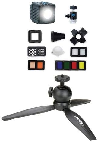 LUME CUBE 2.0 Portable Lighting Kit Plus Bundle, Includes 2.0 Daylight LED Light, DSLR Camera Mount with Light-Stand Adapter - with Ulanzi MT-03 Mini Desktop Tripod