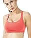 Queenie Ke Womens Yoga Sport Bra Light Support Strappy Free To Be Bra Size M Color Light Lava Across