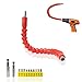 Enhanced Edition Flexible Extension Magnetic Screwdriver Extention Hex Shaft Screw Power Drill Connection Tip 11.8'' Flex Adapter W/Extend Drive Quick Connect Adaptor Size Hexagon 1/4 '' (1)