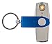 Tesla Coil Lighters™ USB Rechargeable Windproof Coil Keychain Lighter with USB Charging Cable and Extra Heating Unit (Blue/Silver)