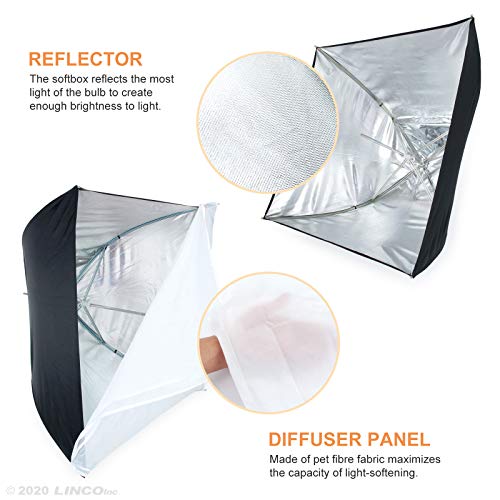 Linco-Lincostore-Photo-Video-Studio-Light-Kit-AM169-Including-3-Color-Backdrops-BlackWhiteGreen-Background-Screen