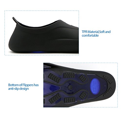 Speefish Short Blade Swim Fins for Swimming Snorkeling Diving Training (Blue, L (US 9-10)) - Thumbnail 3