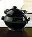 Grasslands Road Art of Entertaining Sugar Bowl, 6-Inch, Ceramic, Black