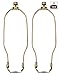 Royal Designs, Inc. Heavy Dutty Lamp Harp Kit with Table Lamp Harp Holder, 7 inch, Polished Brown Base, Set of 2, Polished Brass