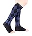 Doc Miller Toeless Compression Socks Women & Men – Open Toe, 20-30mmHg, Knee-High, Lightweight, Calf Support, Shin Splints, Varicose Veins Comfort, 1 Pair, Argyle