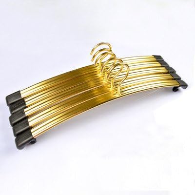 YLHM Aluminum alloy hanger metal one word aluminum clothing creative clothing store to dry the clothes rack,Golden