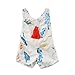 Newborn Baby Girls Ethnic Style Sleeveless Tassels Backless Floral Romper (2-3T, White)