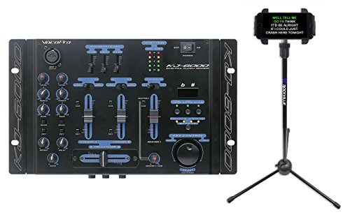 Vocopro KJ-6000 Pro Karaoke DJ, VJ Audio/Video Mixer + Tablet Smartphone Stand