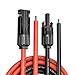 Kohree MC4 Solar Panel Extension Cable 10 AWG 10 Feet Solar Adapter Cables with MC4 Weatherproof Female and Male Connector Wire Kits (10FT Black + 10FT Red)