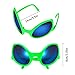 2 Pairs Alien Headband and Glasses Set Funny Alien Costume Party Favors Green Alien Sunglasses and 2 Pieces Martian Antenna Headband Boppers for Adults and Kids Halloween Party Favors