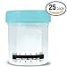 Sterile Urine Specimen Collection Cups with Temperature Strip and Lid, 90ml (27 Pack)