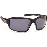 Coyote EyewearPerformance Polarized Sunglasses, Matte Black Frame, Gray Lens