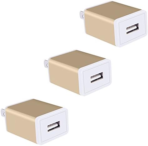USB Wall Charger, Charging Cube, Sixsim 3-Pack 1A USB Wall Charger Adapter Block Charger Plug Box for iPhone X 8 7 7 Plus 6S, iPad, Samsung Galaxy, LG, HTC, Nexus, Blackberry, Motorola, Sony, Nokia