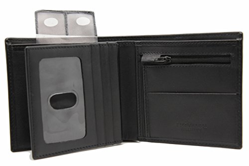 Genuine Calf Leather Euro Wide Bi-fold Wallet Mayfair with Gift Box (53-28)