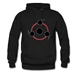 HJGBEDS Mens Japan Anime Naruto Sharingan Gildan Hoody Coat Medium Black