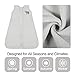 TILLYOU Sleep Sack - Baby Wearable Blanket,Sleeveless Warm Soft Plush, Unisex Clothes for Babies Age 6-12 Months, Gray Elephant